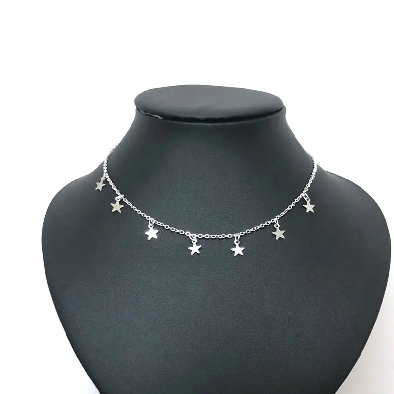 UN0347 Silver UMODE, винтажная звезда, цепочка, подвеска, богемное ожерелье, модное колье, золото, серебро, Femme Collares, ювелирные изделия, вечерние, аксессуары UN0347 - Окраска металла: UN0347 Silver