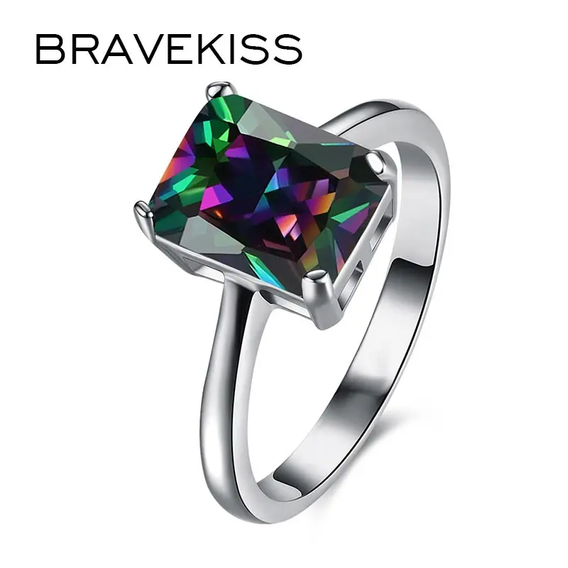 Кольцо обручальное с фианитом белое золото фиолетовое | Украшения и аксессуары