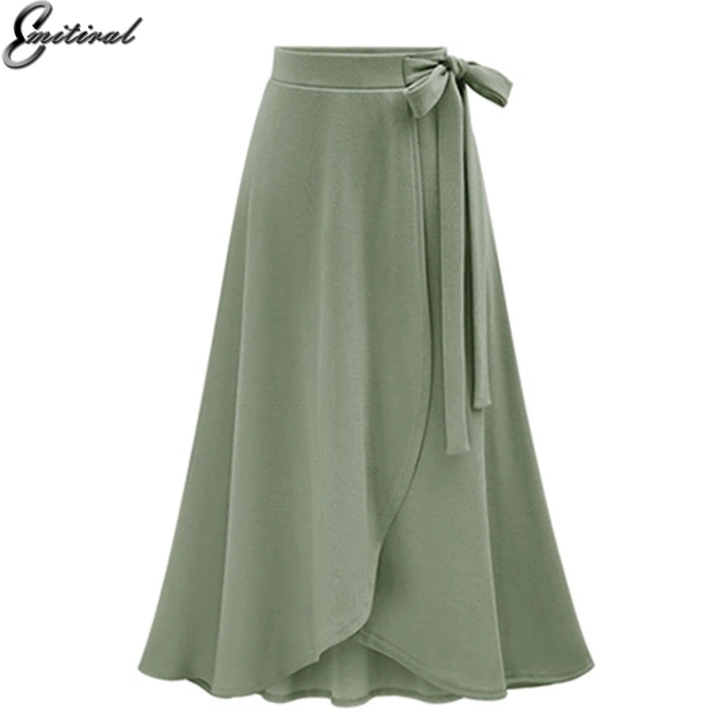 Женские юбки с высокой талией emitial летние вязаные большого размера 6XL | Женская