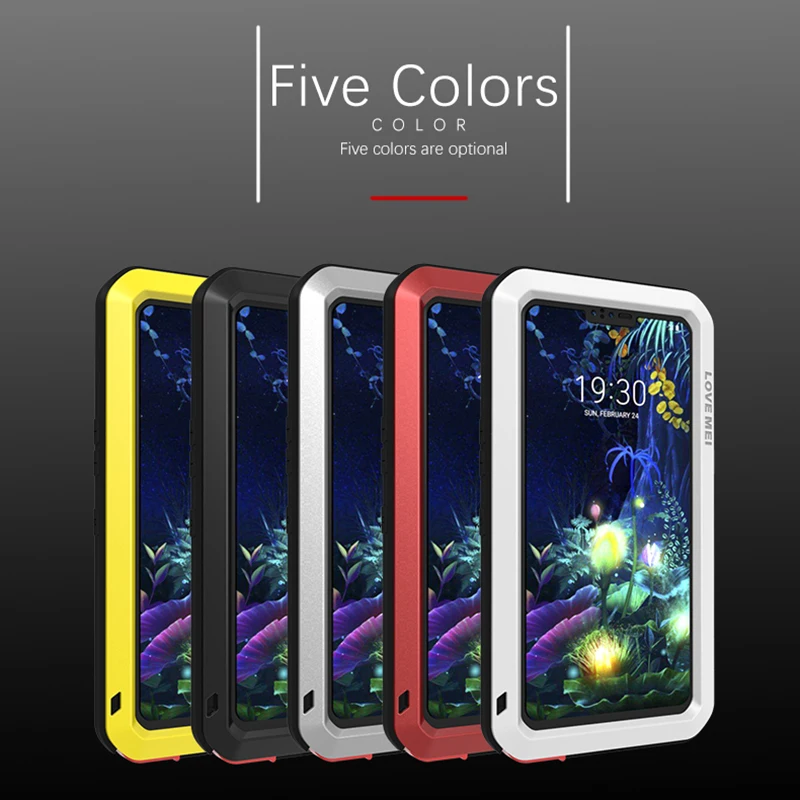 POWERFUL Metal Armor Case Gorilla Glass Screen Film for LG V50 ThinQ Phone Cover Luxury Aluminum WaterProof Shockproof Bag | Мобильные