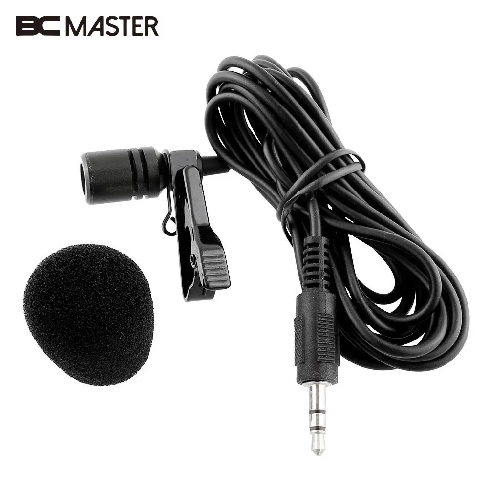 Портативный мини микрофон BCMaster внешний нагрудный петличный на клипсе для записи