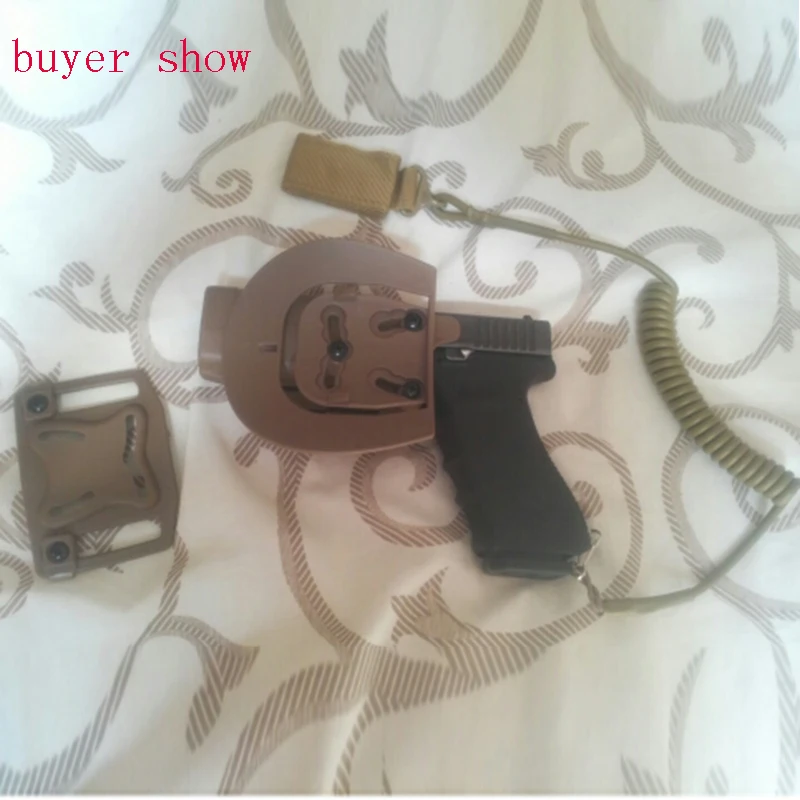 

Tactical Gear CQC Glock Holster MOLLE Belt Adapter Military Airsoft Case Gun Holster Magazine Pouch For Glock 17 19 22 23 31
