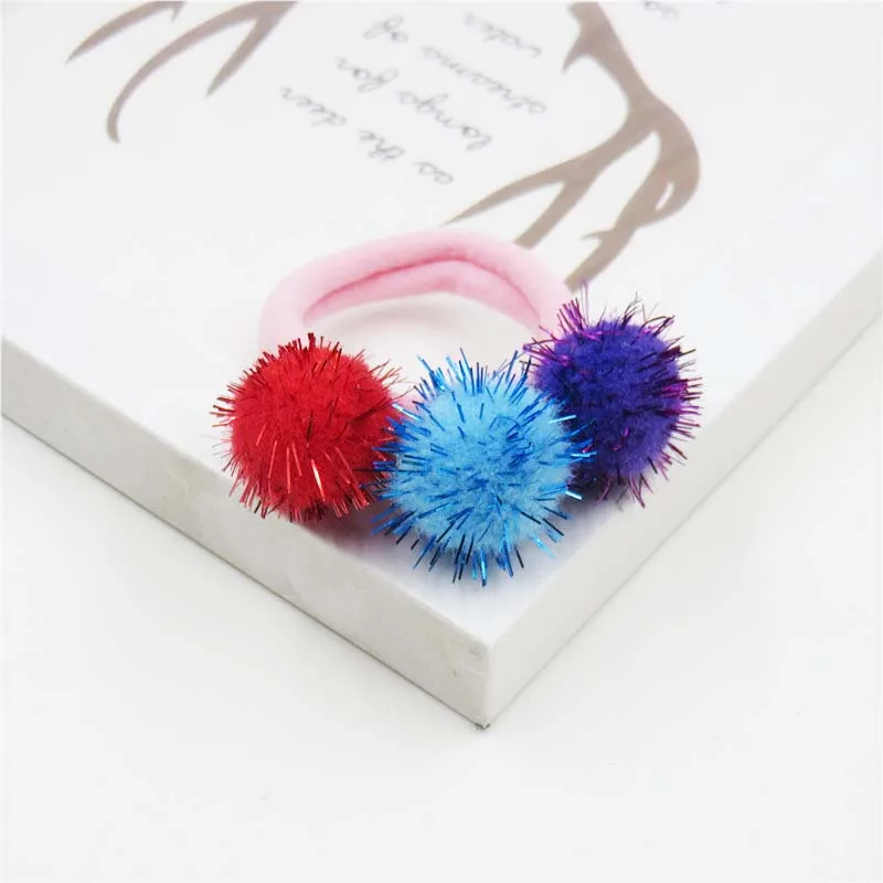 1 шт. красивые 3 шарика для волос эластичные резинки игрушки девочек ручная работа