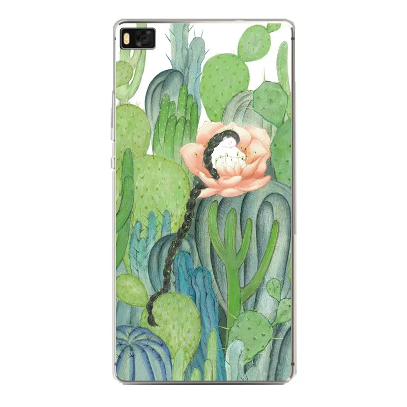 Lotus Soft Clear TPU Phone Case For huawei P10plus P8 P9lite honor 3c 4c 6a 7 8 9 5c Deer Printed Fundas Bag Cover Free Shipping | Мобильные