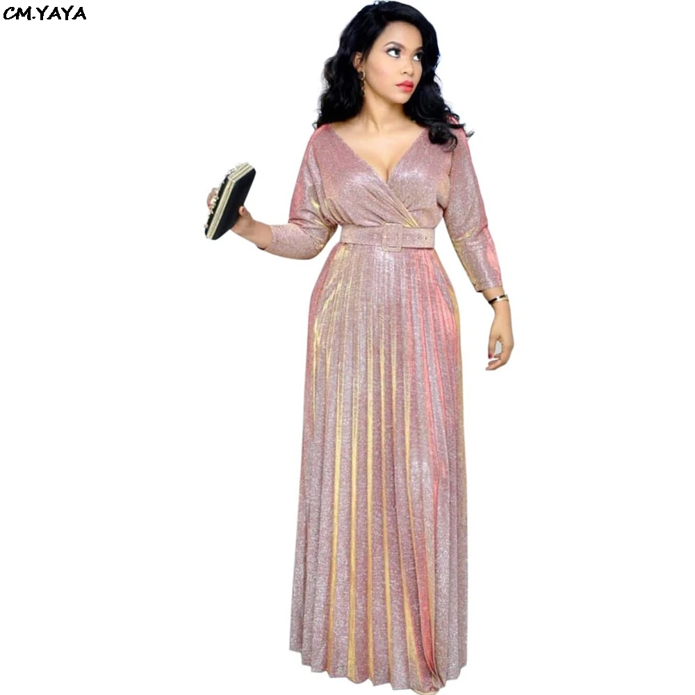 Женское длинное плиссированное платье вечерние тажное Праздничное Платье макси