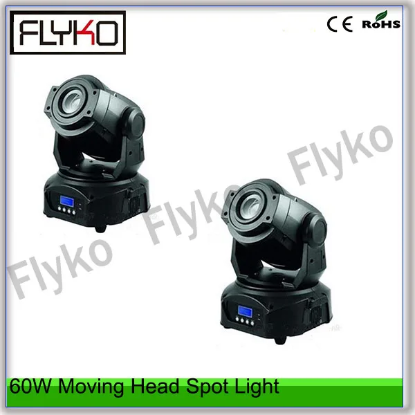 2 шт. Бесплатная доставка 60 Вт Светодиодный прожектор с движущейся головкой |