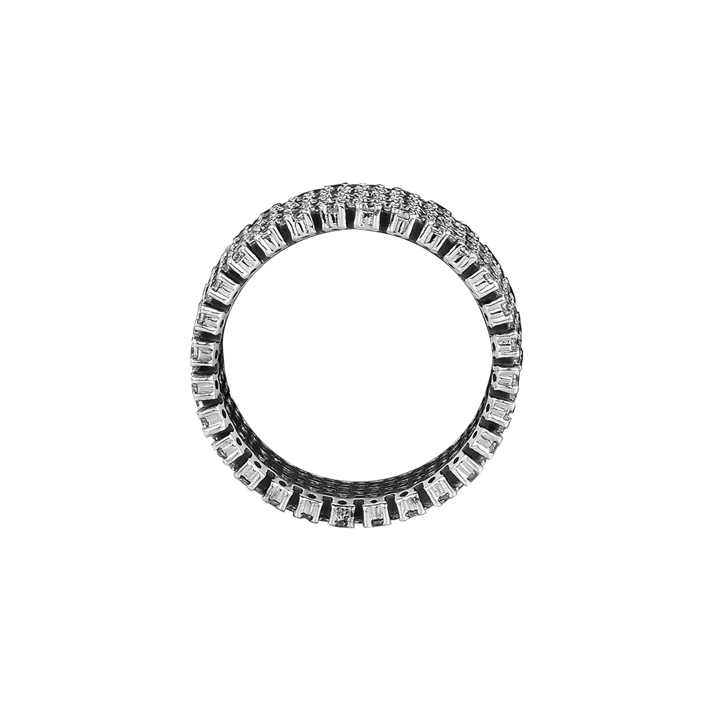 

Heraldic Check Rings with Clear CZ 100% 925 Sterling-Silver-Jewelry Free Shipping