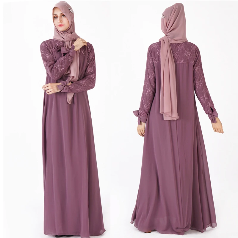 Шифоновая абайя мусульманский кафтан платье Турция Дубайский Рамадан Vestidos Для