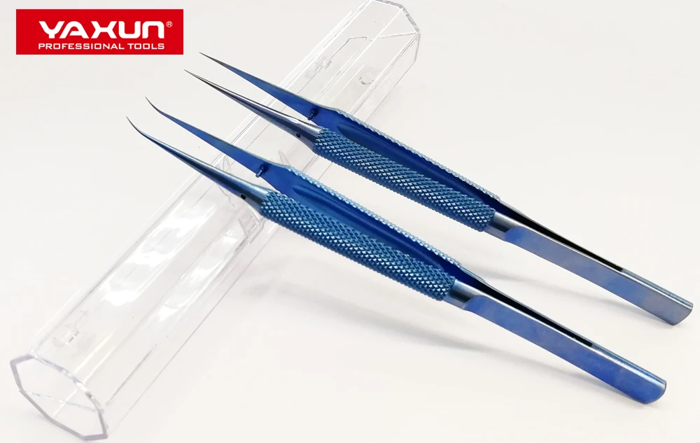YAXUN YX-15C прецизионный титановый сплав Изогнутый пинцет Fly Line щипцы для отпечатков пальцев зажимы для электронных компонентов инструменты для сбора