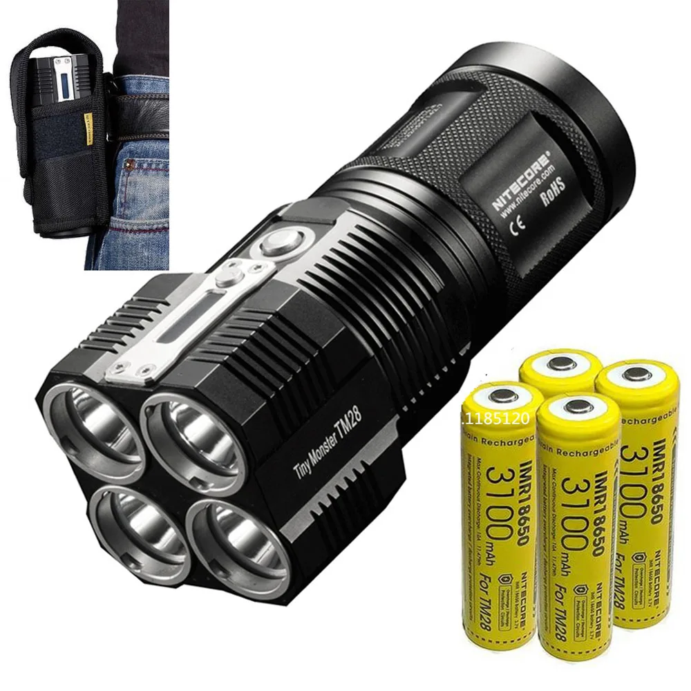NITECORE TM28 Высокий люмен Fashlight 4 * CREE XHP35 HI светодиодный Макс 6000lm 8 режимов работы