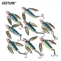 goture 8 pcslot winter fishing lure spinner bait spoon 7g 5cm artificial bait ice fishing jig fishing tackle 4 color available