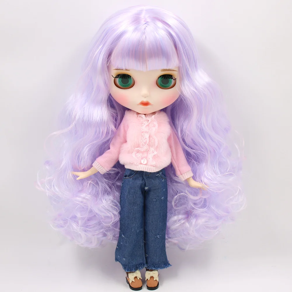 Кукла Blyth No. BL1017/6005 шарнирная розовая с голубыми волосами 1/6|Куклы| |