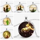 Ожерелье ручной работы с подвеской из хрустального стекла с логотипом Маленького принца, модные ювелирные изделия для мужчин и женщин, детский подарок