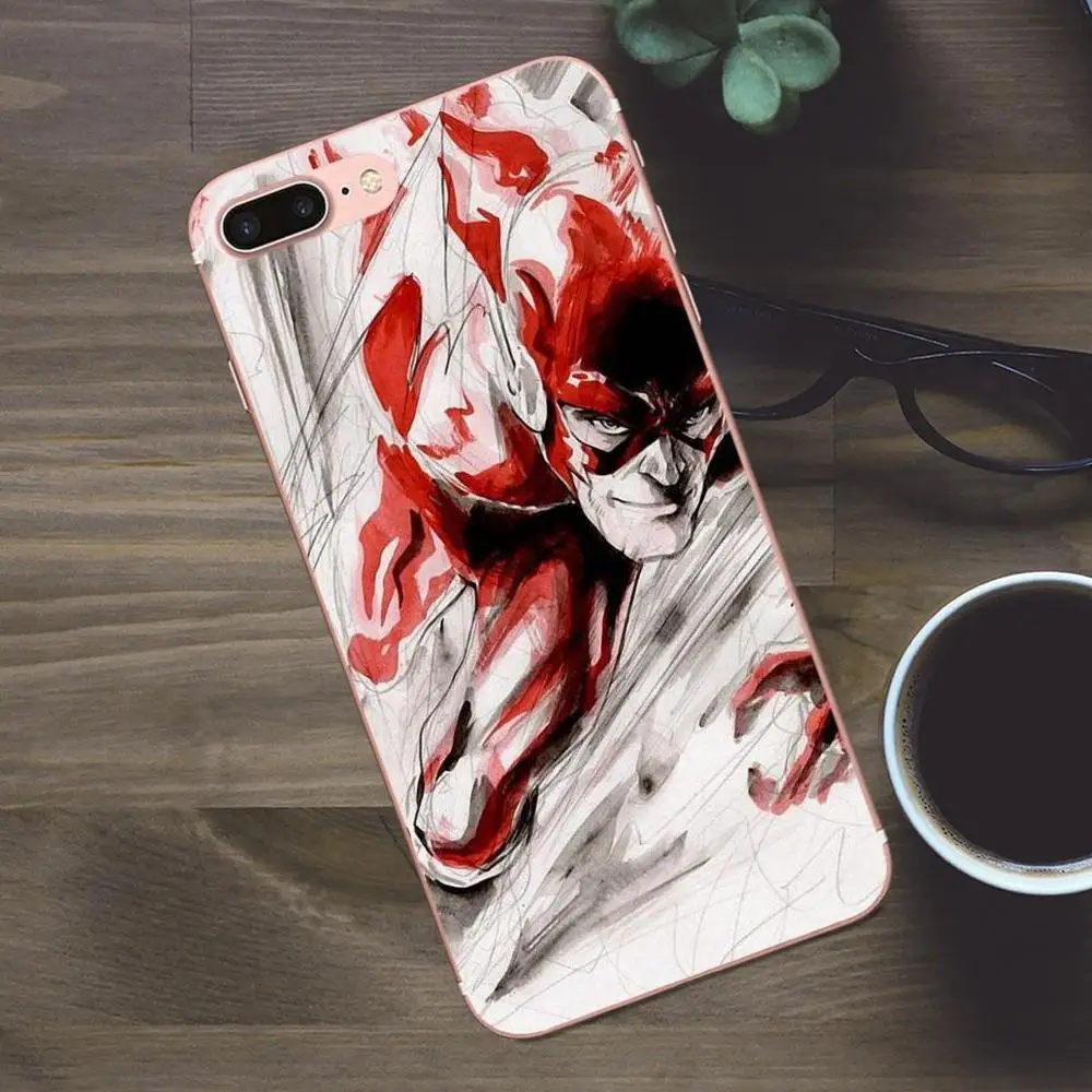 Милые аксессуары для телефонов Flash Dc Comics чехол Apple iPhone 4 4S 5 5C SE 6 6S 7 8 Plus X Galaxy A3 A5 J1 J2 J3