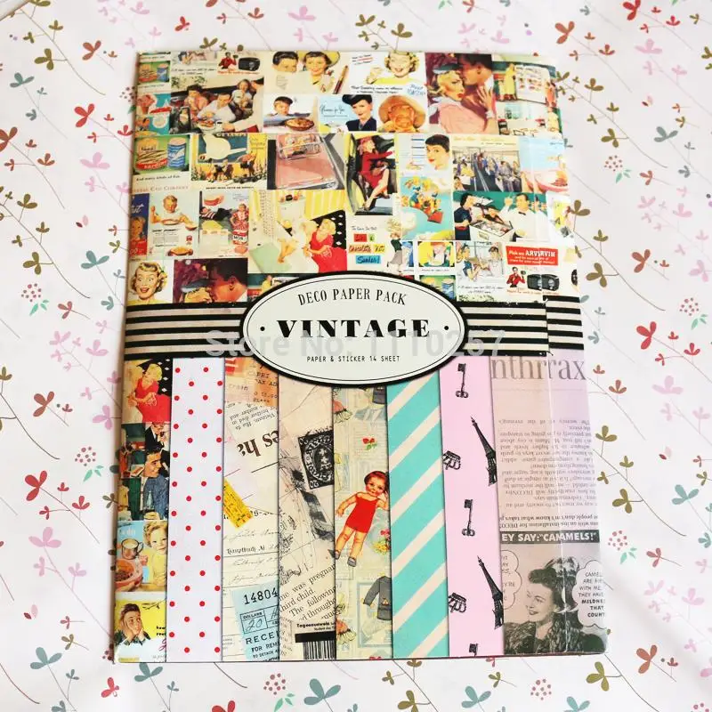 ENO Приветствие винтажный Декор бумажный пакет Сделай Сам старый фильм ретро