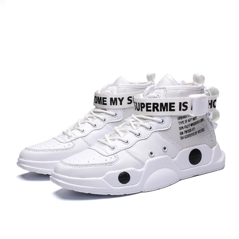 Shoe man 2018 Korean version fad shoes hip hop Gaobang men's little white air force 1 trendy | Спорт и развлечения