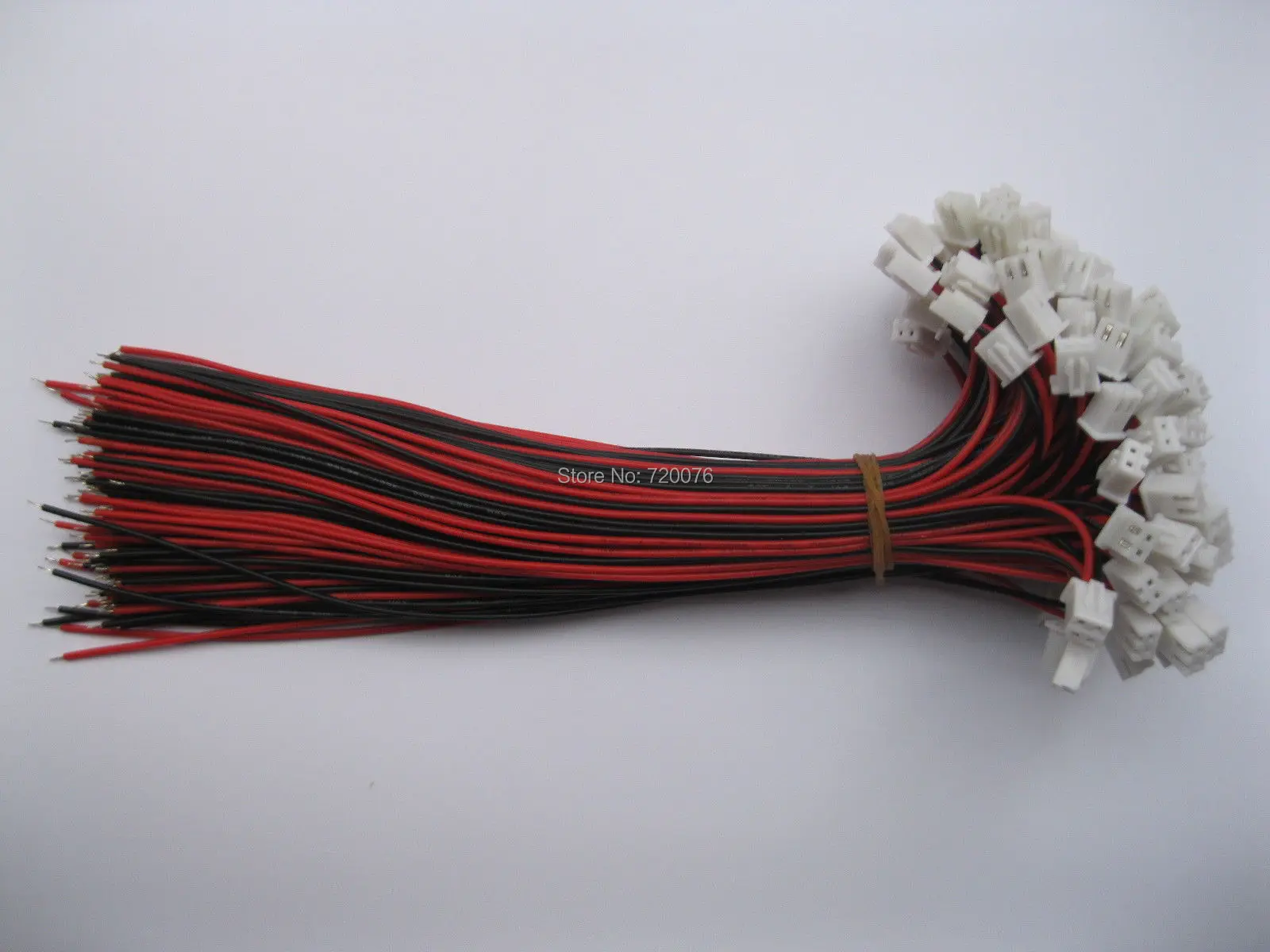 

100 pcs XH 2.54mm Pitch 2 Pin Female Connector with 26AWG 300mm Leads Cable