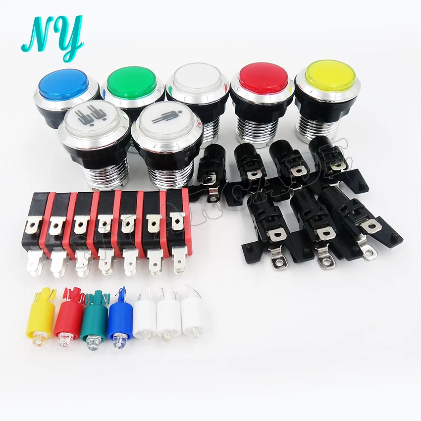 2 шт. хромированные Аркады с микровыключателем 30 мм 12 В | Спорт и развлечения