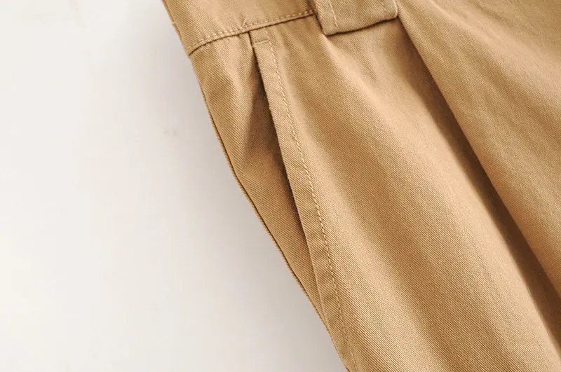 Увядшие брюки карго для женщин с цепочкой high street хаки Твердые pantalones mujer pantalon femme шаровары брюки для женщин