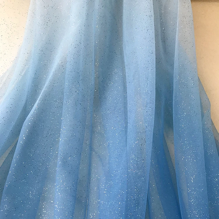 

Gradient Starry Yarn Bronzing Powder Sprinkling Gold Sequins Net Cloth Transparent Yarn Dress Fabric Free Shipping