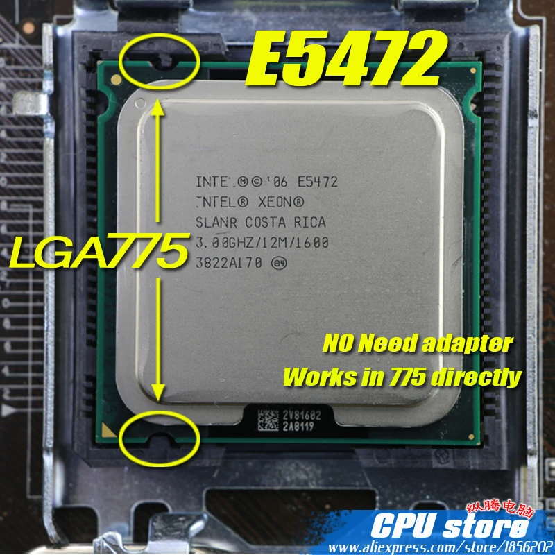 INTEL XEON E5472 3 0 ГГц/12 м/80 Вт/1600 МГц/ЦП равен LGA775 Core 2 Quad Q9550 cpu работает на материнской