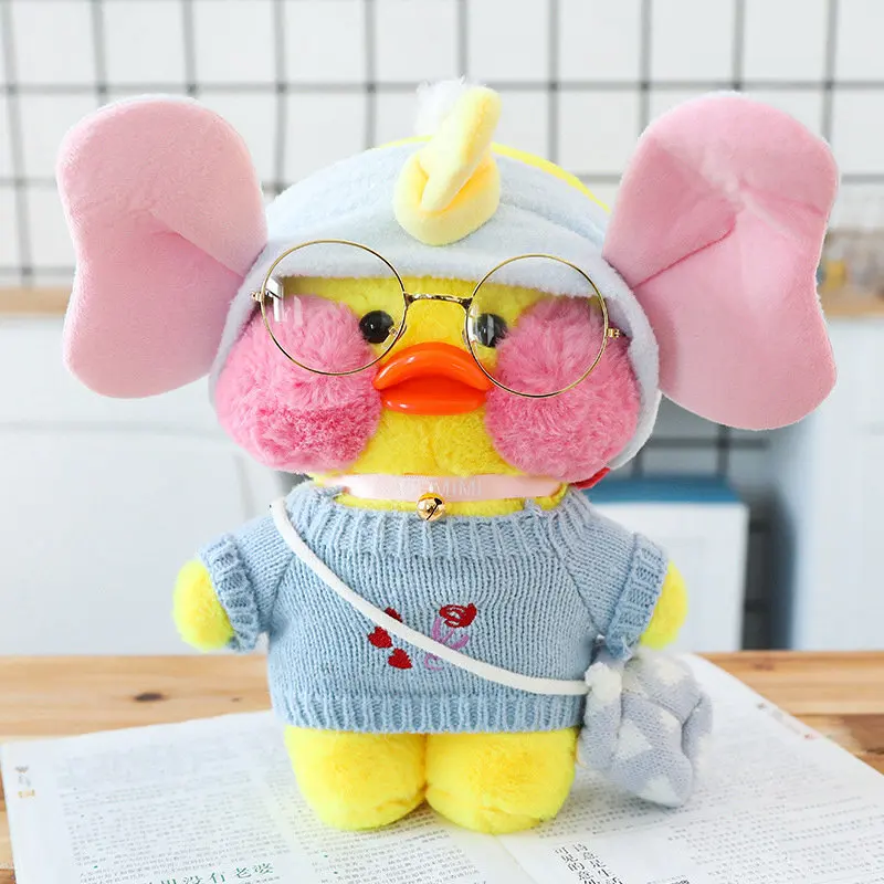 Kawaii Мини кафе желтая утка плюшевая игрушка мультфильм Милая Утка Мягкая кукла