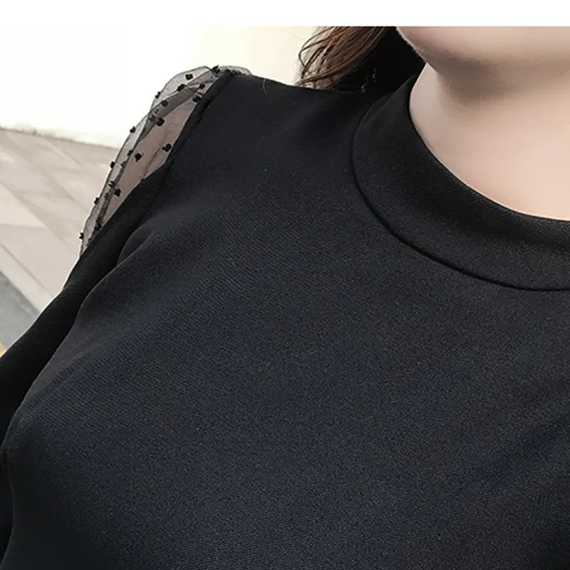 2019 весеннее Новое Сетчатое сшивание сексуальное свободное Кружевное Платье