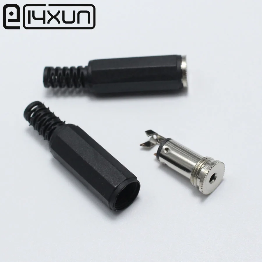 2 шт. 5 мм гнездо стерео аудио пластиковый встроенный разъем припой сварочный