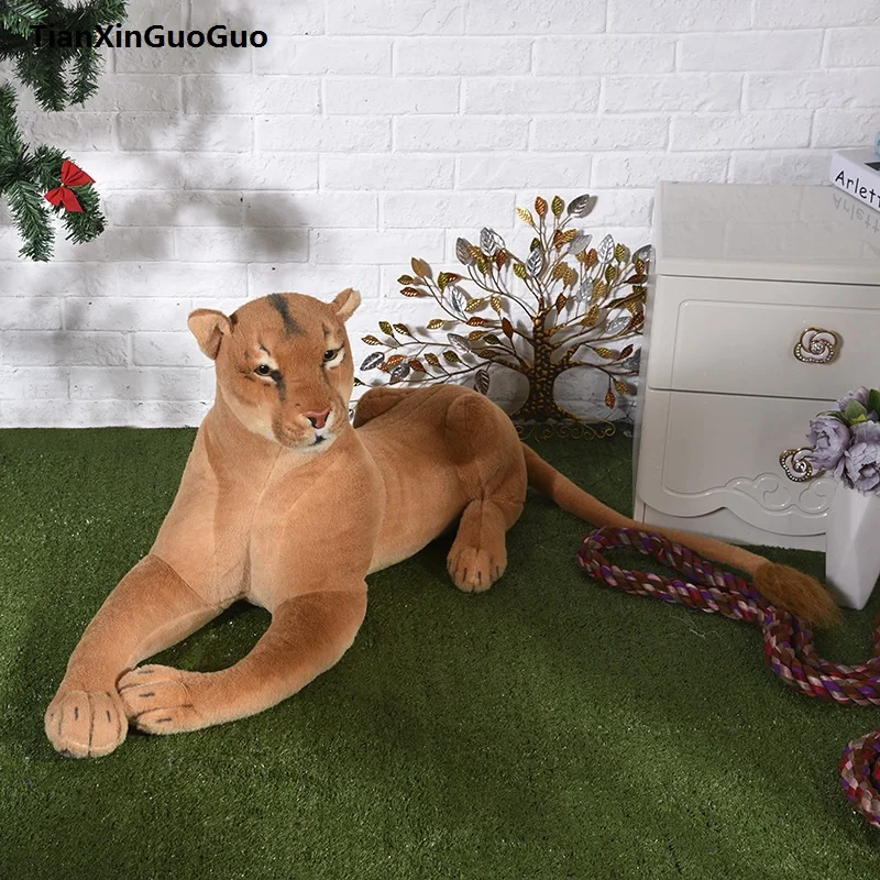 Новое поступление большой 75 см милый женский Лев плюшевая игрушка мягкая кукла