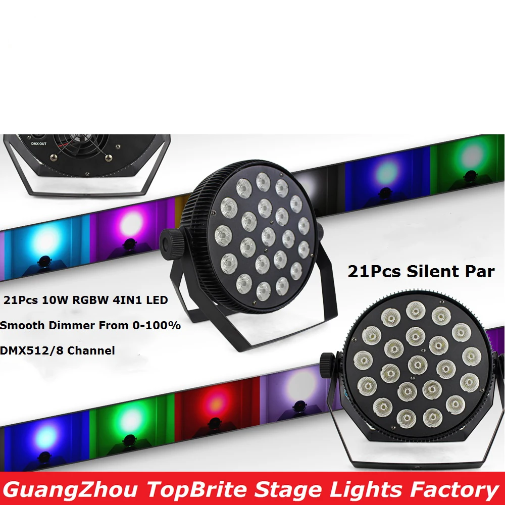 Новый Par Light 21X10W RGBW 4в1 CREE LEDS плоский Cans 8 DMX канал идеально подходит для Dj Дискотека