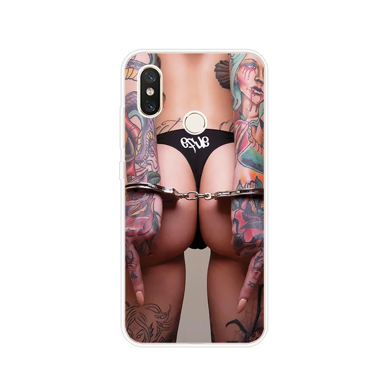Sexy Girl Patterned Silicone Phone Case For Xiaomi Mi 5X A1 A2 6 6X Note 3 8 9 SE Lite Pro Mix 2 S Pocophone F1 Cover |