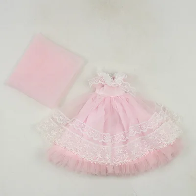 Наряды для куклы Blyth, четыре цвета, цельный костюм для 1/6, azone BJD pullip licca - Цвет: Розовый