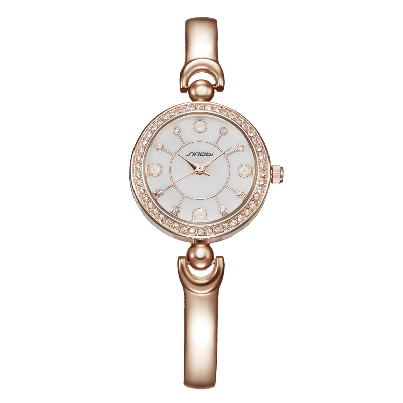 Sinobi марка женщины повседневная часы женские кварцевые браслет дамы платье