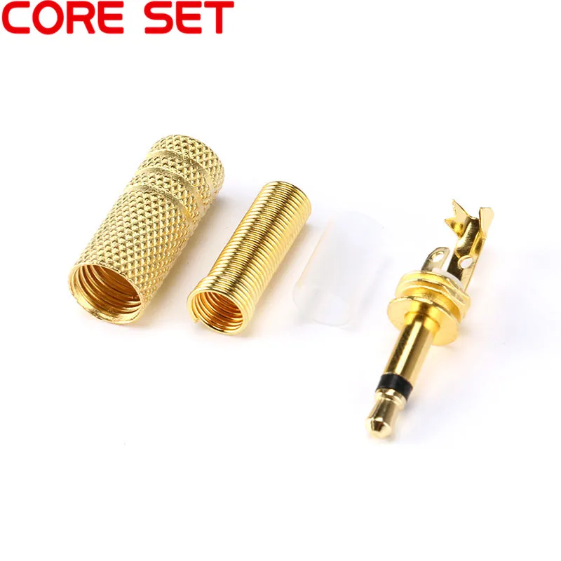 10 шт./компл. 3 5 мм золотистые и Серебристые штекеры для наушников RCA аудиоразъем