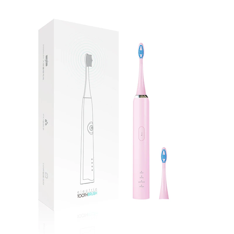 Sonic Electric Toothbrush USB Charge 2 Dupont BrushHeads 3 Optional Modes Built-in Auto Timer IPX7 Adult 75 Days Battery | Бытовая