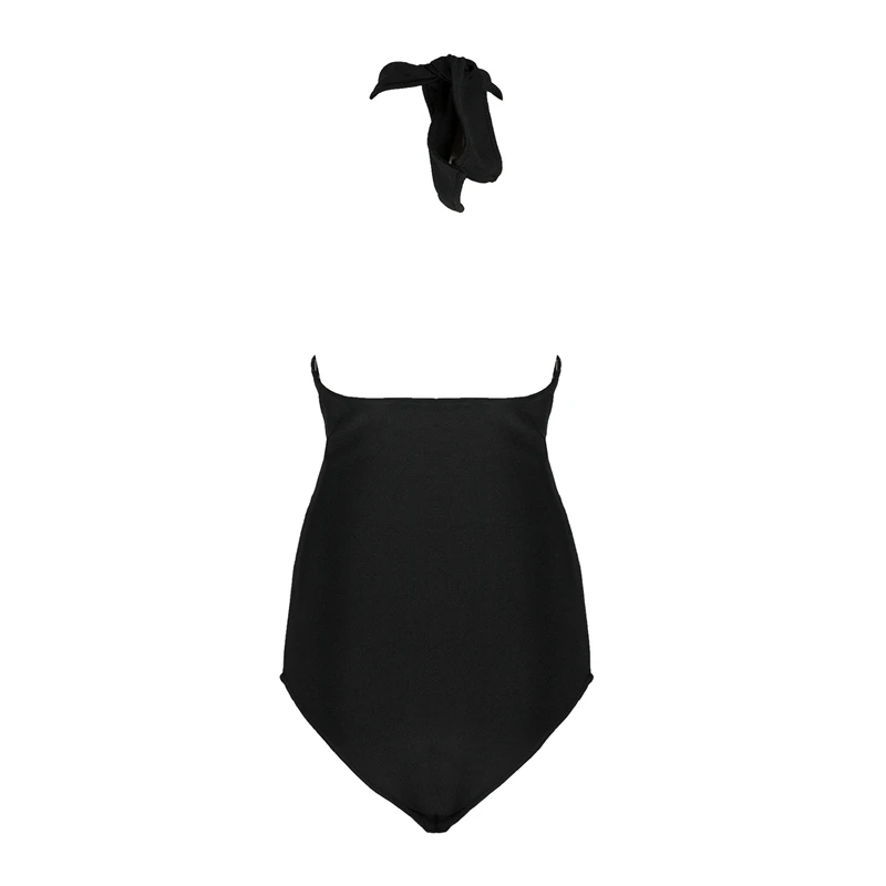 INDRESSME сексуальный Холтер с вырезом на спине женские боди облегающие однотонные