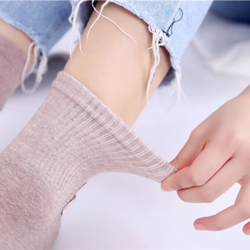 Счастливые забавные женские носки мультфильм Мопс печатные теплые мягкие