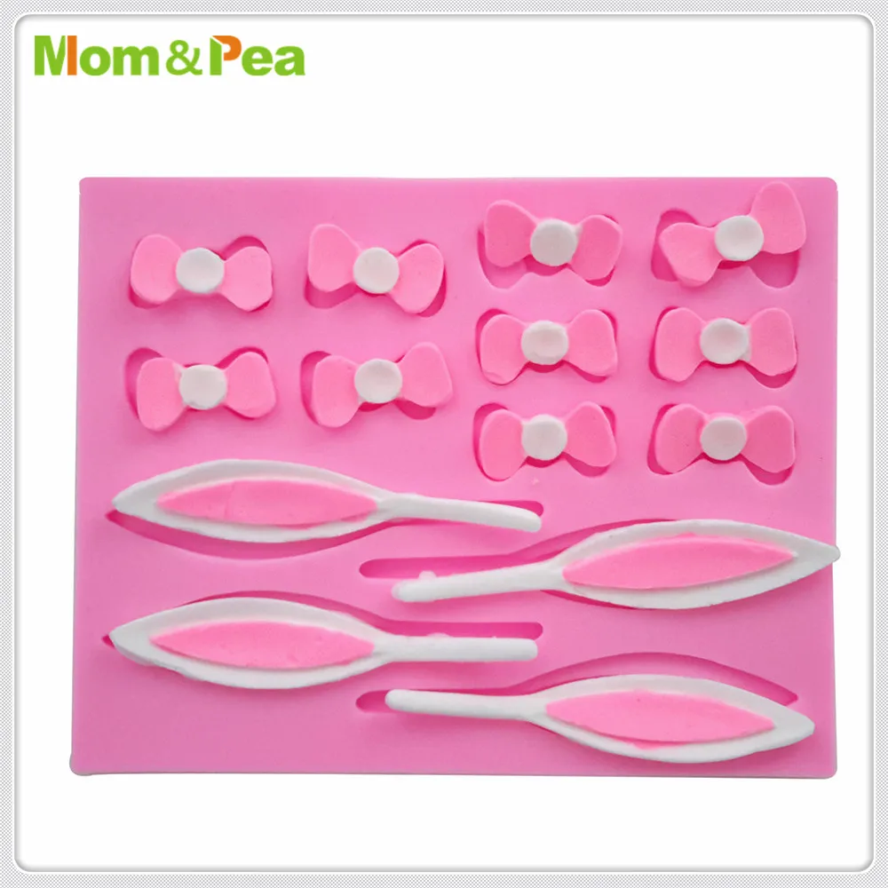 Mom &amp Pea MPA1856 силиконовая форма в форме бантов для украшения торта помадка 3D