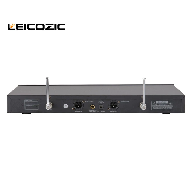 Leicozic Hanheld микрофон Профессиональный 512-537 MHz/633-784 MHz UHF Двухканальный беспроводной