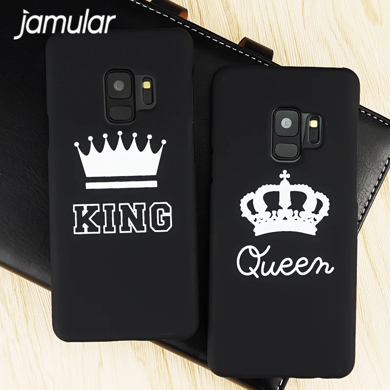 Чехол JAMULAR для влюбленных корона король королева чехол Samsung S8 S9 жесткие матовые