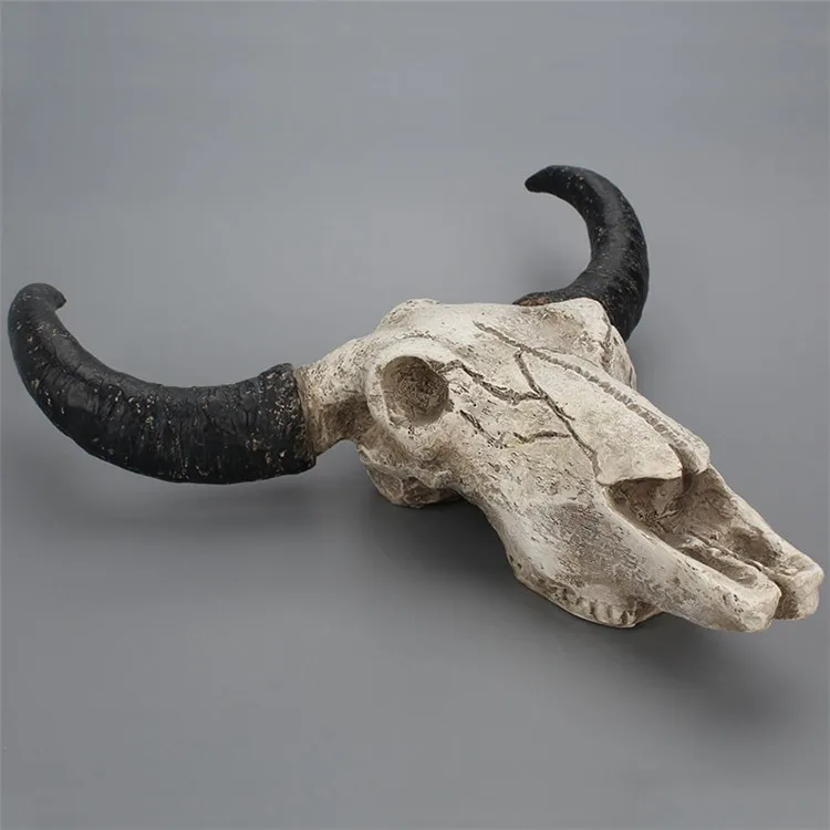 3D Longhorn корова Смола череп голова настенный Декор для дома и офиса бар вечерние дикой природы Бык Рог животного скульптура украшения ремесла