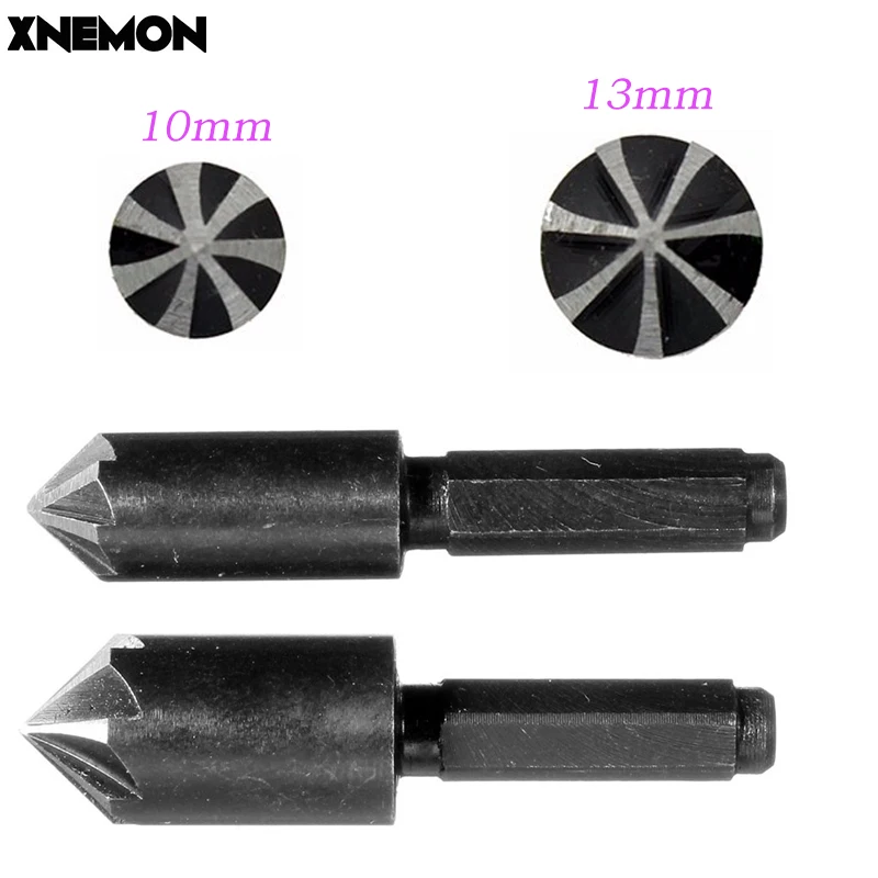 Newest 2pcs/set 10/13mm HCS Countersink Drill Bit 7 Flutes Counter Sink Chamfer Cutter 1/4&quot Hex Shank Electrical tools | Инструменты