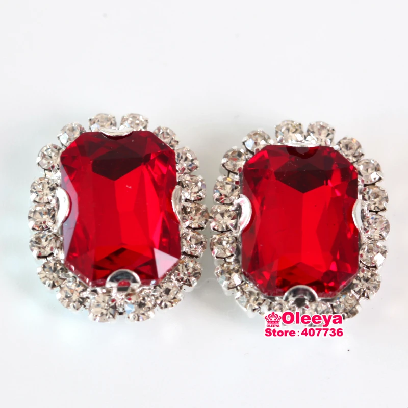 10x14 мм 20 шт стеклянные хрустальные пряжки края Прямоугольник пришить стразы с D