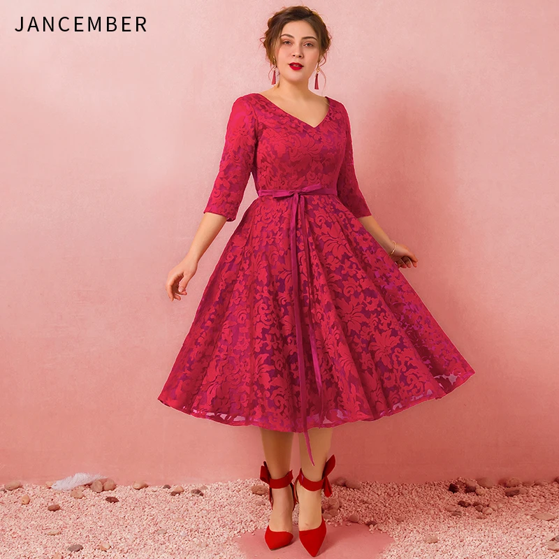 Женские коктейльные платья больших размеров три четверти волнистый вырез а