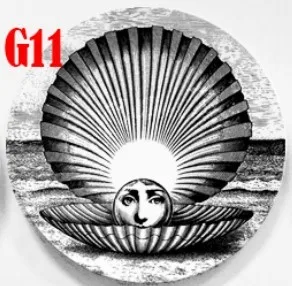 Винтажные принты rosenthal Piero fornasetti в пластинках, художественная тарелка для лица, Череп, на заказ, los platos, для искусства, спальни, дома, кафе, модные декоративные - Цвет: K