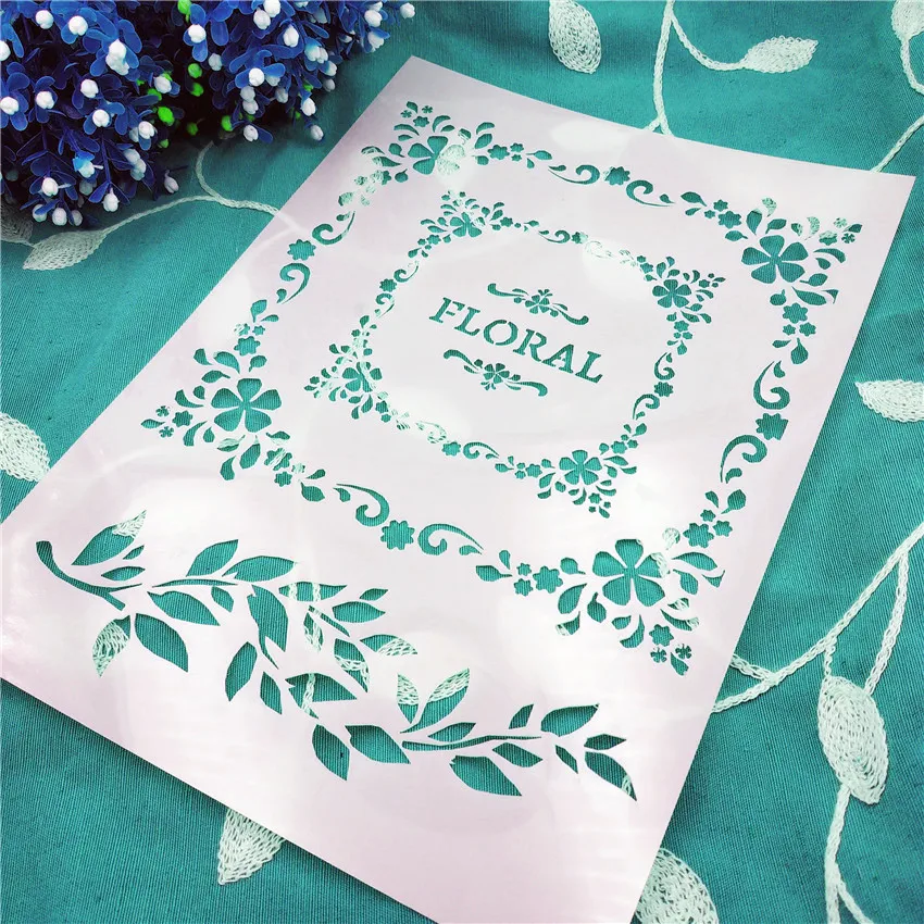 Цветочные ластические формы Щит DIY торт скрапбук трафареты полые украшения