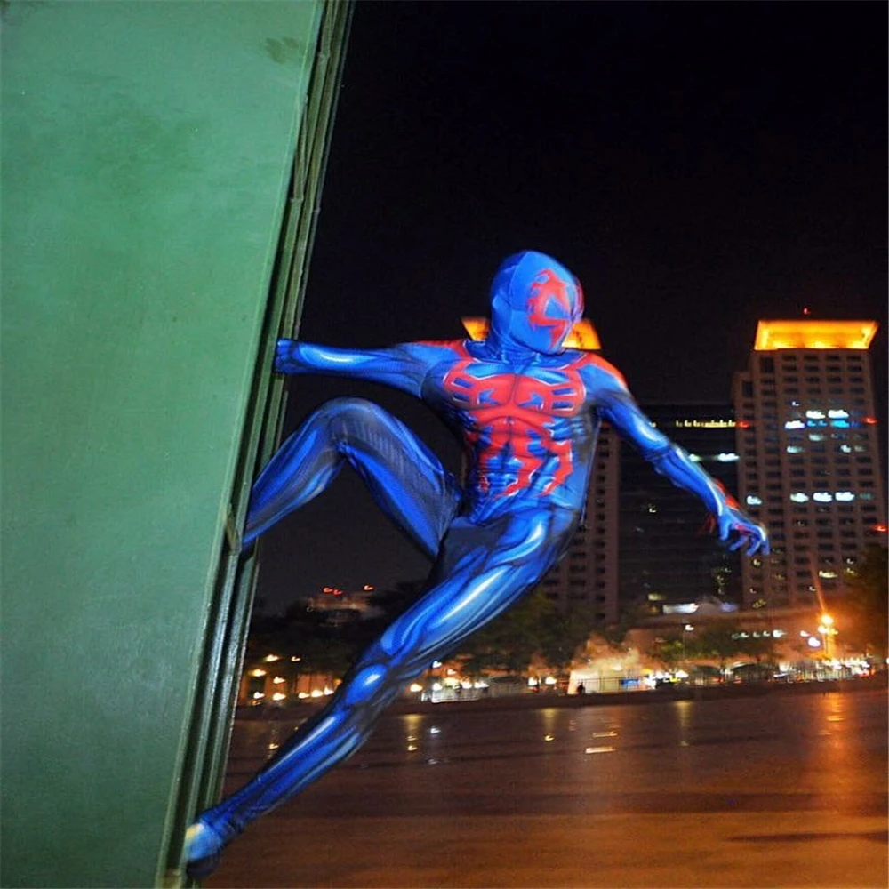 Человек паук 2099 Мигель О 'Хара Косплей супер герой костюмы Fullbody зентай костюм