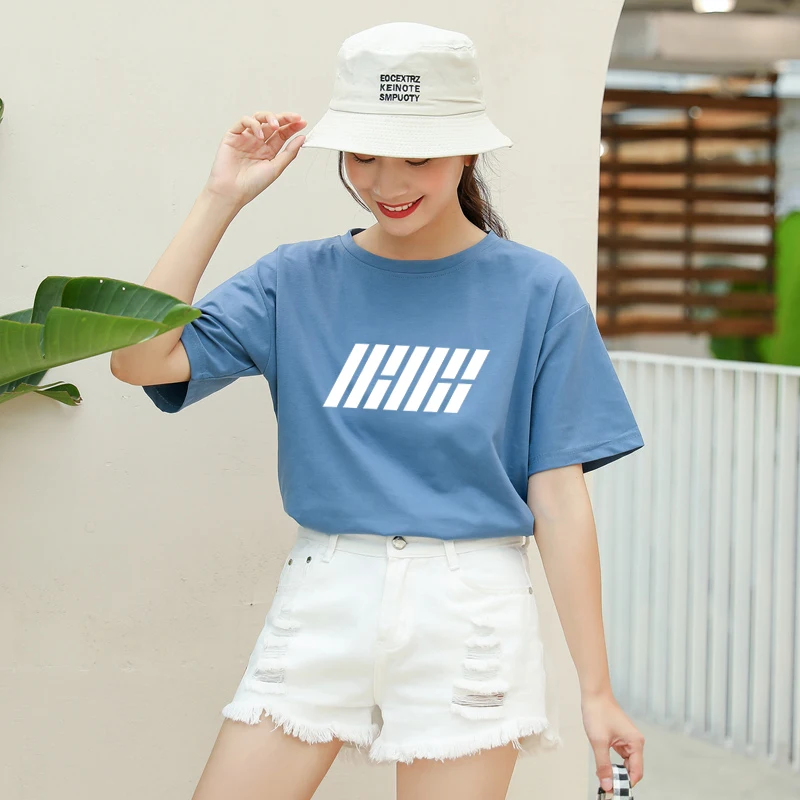 Женская футболка Ulzzang хлопковая с коротким рукавом на лето|Футболки| |