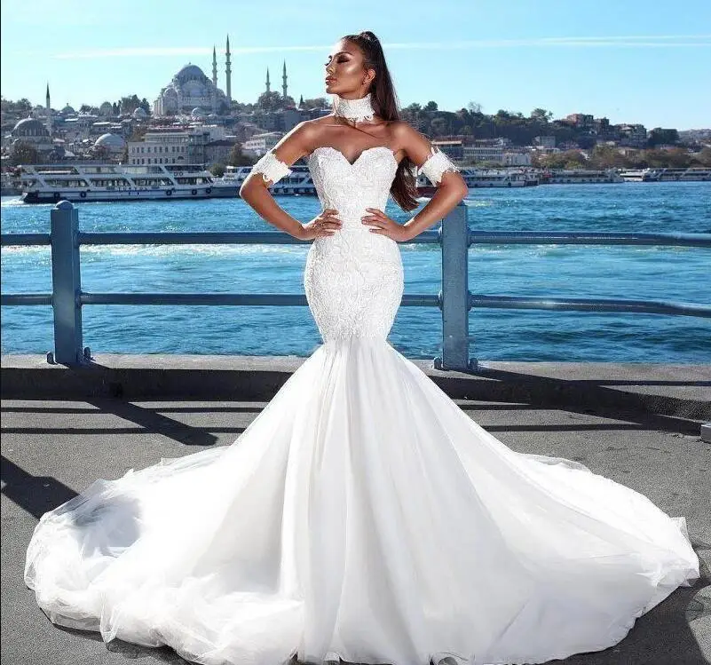 2019 длинные пляжные Часовня Свадебные платья Белый кружево тюль сексуальные