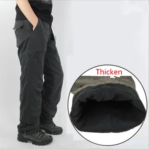 Высококачественные зимние теплые мужские толстые брюки, двухслойные военные армейские камуфляжные тактические хлопковые брюки для мужчин, брендовая одежда